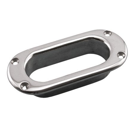 MarineNow Marine Hawse Pipe - 316 Stainless Steel Boat Deck Fitting, 3-3/4 x 1-1/2 - Heavy-Duty Corrosion-Resistant Oval Hawse H