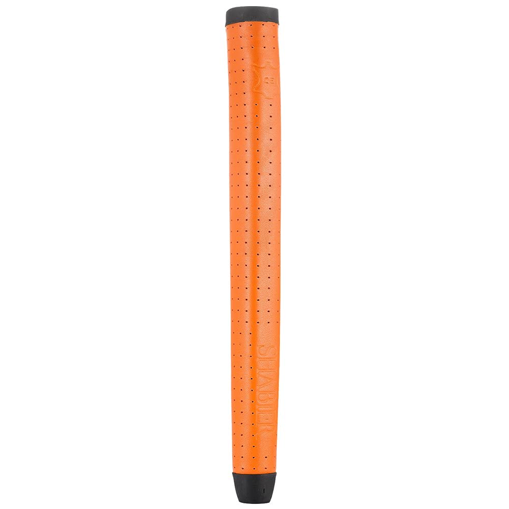 Shabier Light Weight Breathable Leather Golf Putter Grip Pure Handmade Soft Leather Golf Grips (Orange)
