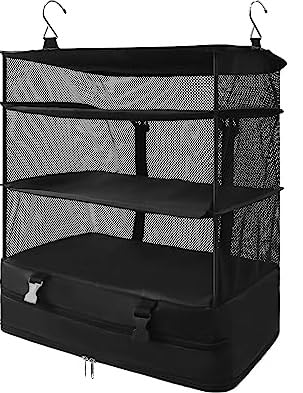 Kitwe Suitcase And Luggage Travel Space Saver Organizer A Portable Hanging Closet For Easy Garment Packing And Clothes Shelves O