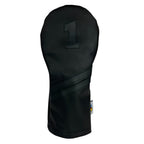 Sunfish Leather Golf Headcover Set 1-3-X Driver Fairway Hybrid Black On Black Murdered Out
