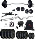 Star X Pvc 10Kg Home Gym Combo | Fitness Set | Gym Set With 3Ft Curl, Dumbbells & Plates | Combo Pack With Gym Gloves, Rod, Hand
