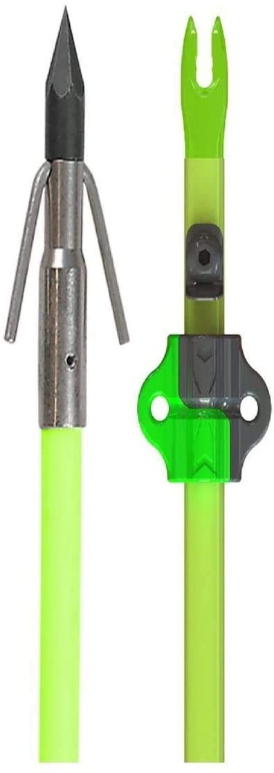 Muzzy Classic Chartreuse Fish Arrw W/Carp Point Bottle Slide