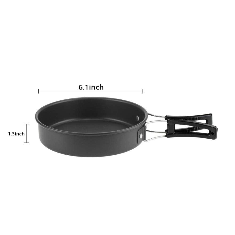 Shellkingdom Outdoor Camping Cooking Kit Portable Non-Stick Backpacking Picnic Pot And Bowl Open Fire Cookware Set For Outdoor H
