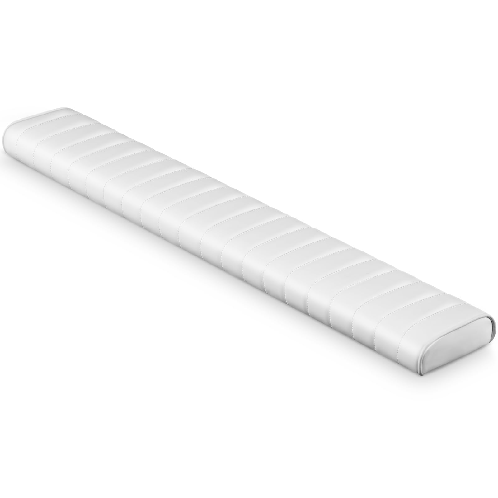 BBTO 1 Pcs 6.75 x 48 x 2.25 Inch Width Boat Bolster Cushions PU Boat Coaming Bolster Pad with Stainless Steel Mounting Clips Lea