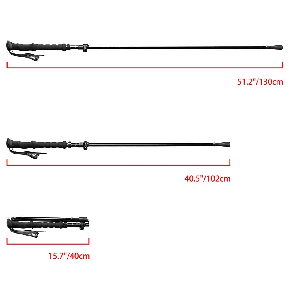 Collapsible Walking Stick For Travel, Adjustable Lightweight Trekking Trail Hiking Pole Fit For Women Men'S Height 4.9-6.3(Ft),B
