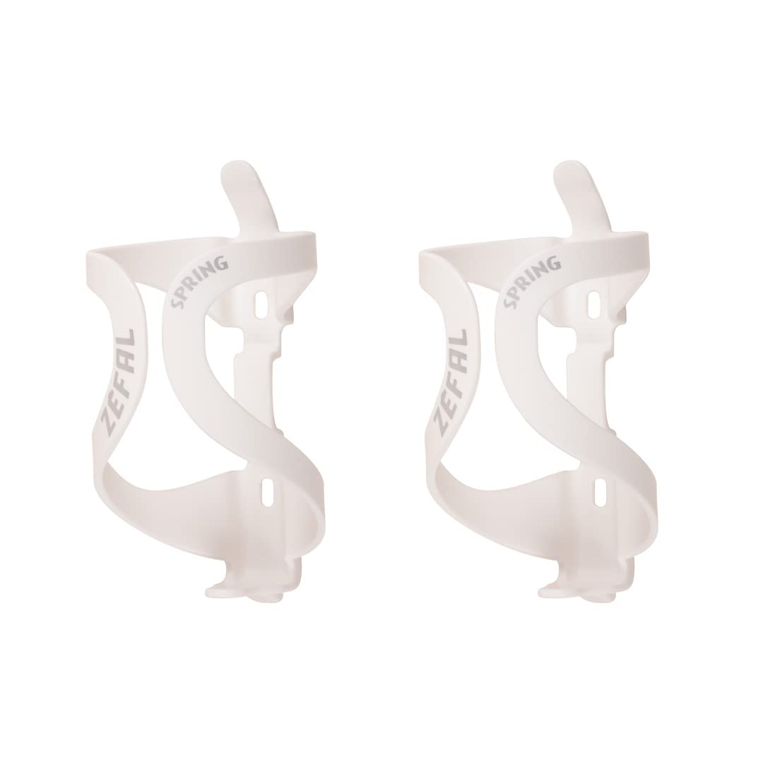 ZEFAL Pack Spring White - Double Pack Bottle Cage for Your Frame - Lightweight and Durable Bicycle Bottle Cage for Road Bike and