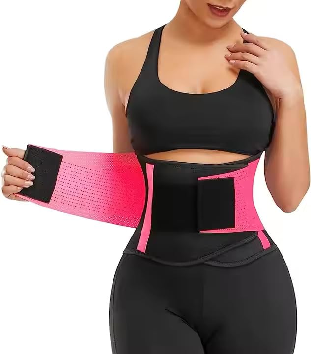 Serveuttam Waist Trainer Belt For Women  Waist Cincher Trimmer  Slimming Body Shaper Belt  Sport Girdle Belt (Pink, LXl)