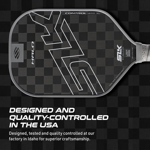 Selkirk Slk Halo Control Xl Pickleball Paddle | Raw Carbon Fiber Pickleball Paddle With A Rev-Core Power Polymer Core | The Pick