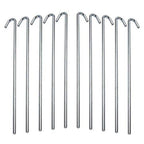 Ram-Pro 40-Piece Tent Garden Stakes Heavy Duty, Galvanized Steel Pegs Rust-Free Garden Edging Fence Hook, Landscape Pins  For Ou