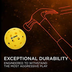 Onix Pure 2 Outdoor Pickleball Balls Specifically Designed And Optimized For Pickleball Yellow 6-Pack