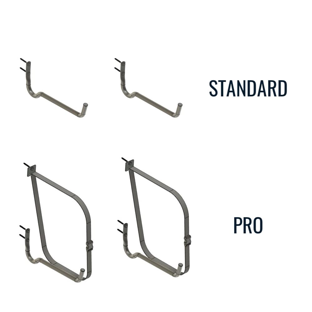 Storeyourboard Roanoke Kayak Storage Rack Holder, Holds 100 Lbs, Kayak Wall Mount Hooks Rack For Garage, Space Efficient, Solid