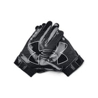 Under Armour Boys' F9 Nitro Football Gloves, (001) Black/Castlerock/Metallic Silver, Medium