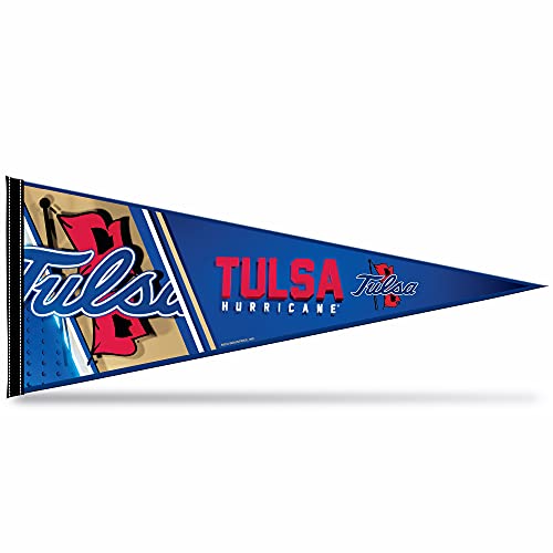 Rico Industries Ncaa Tulsa Golden Hurricane Primary 12'' X 30'' Felt Wall D  Cor Pennant - Great For Home/Bed Room/Man Cave D  C
