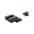 AmeriGlo Tritium I-Dot Green with Orange Outline Sight Set for Smith and Wesson M and P Full or Compact Black