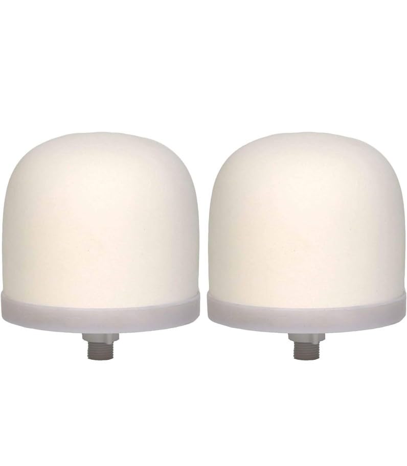 Ceramic Dome Water Filter Silver Impregnated With Active Carbon (2 Pack)
