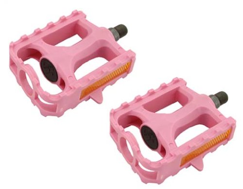 Alta Plastic 861 Mtb Bike Pedals, Multiple Sizes And Colors (Pink, 1/2'')