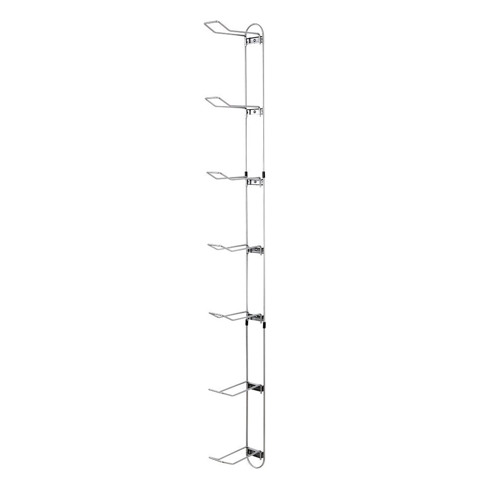 Knape & Vogt John Sterling Sports Rack For Garage, 7-Ball Capacity, Alloy Steel, Silver, 63-1/8''