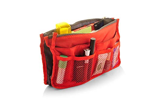 Bonita Treat 9 Pockets Polyester Travel Organizer, Red