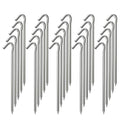 Ok5Star 9 Inch Galvanized Tent Stakes Metal Tent Pegs, Heavy Duty Steel Yard Camping Stakes Tarp Hooks Inflatables Outdoor Decor