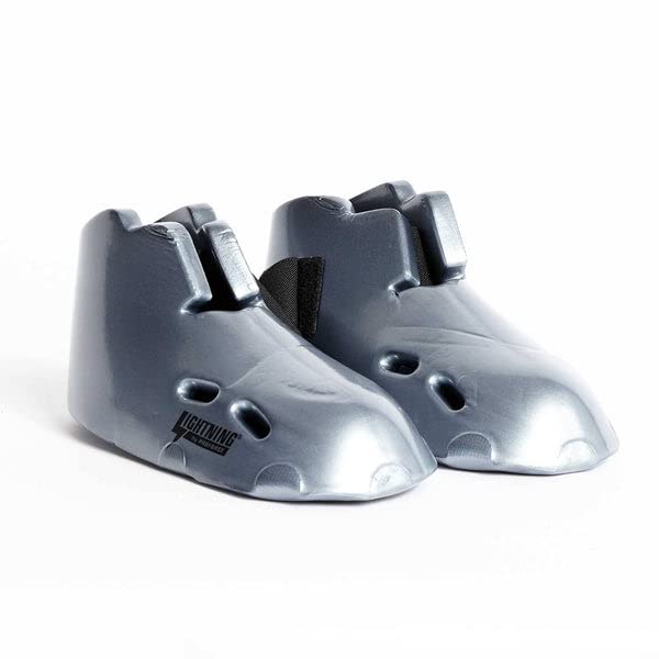 Pro Force Lightning Kicks Sparring Shoes/Footgear - Silver - Size 7-7 1/2 | Small