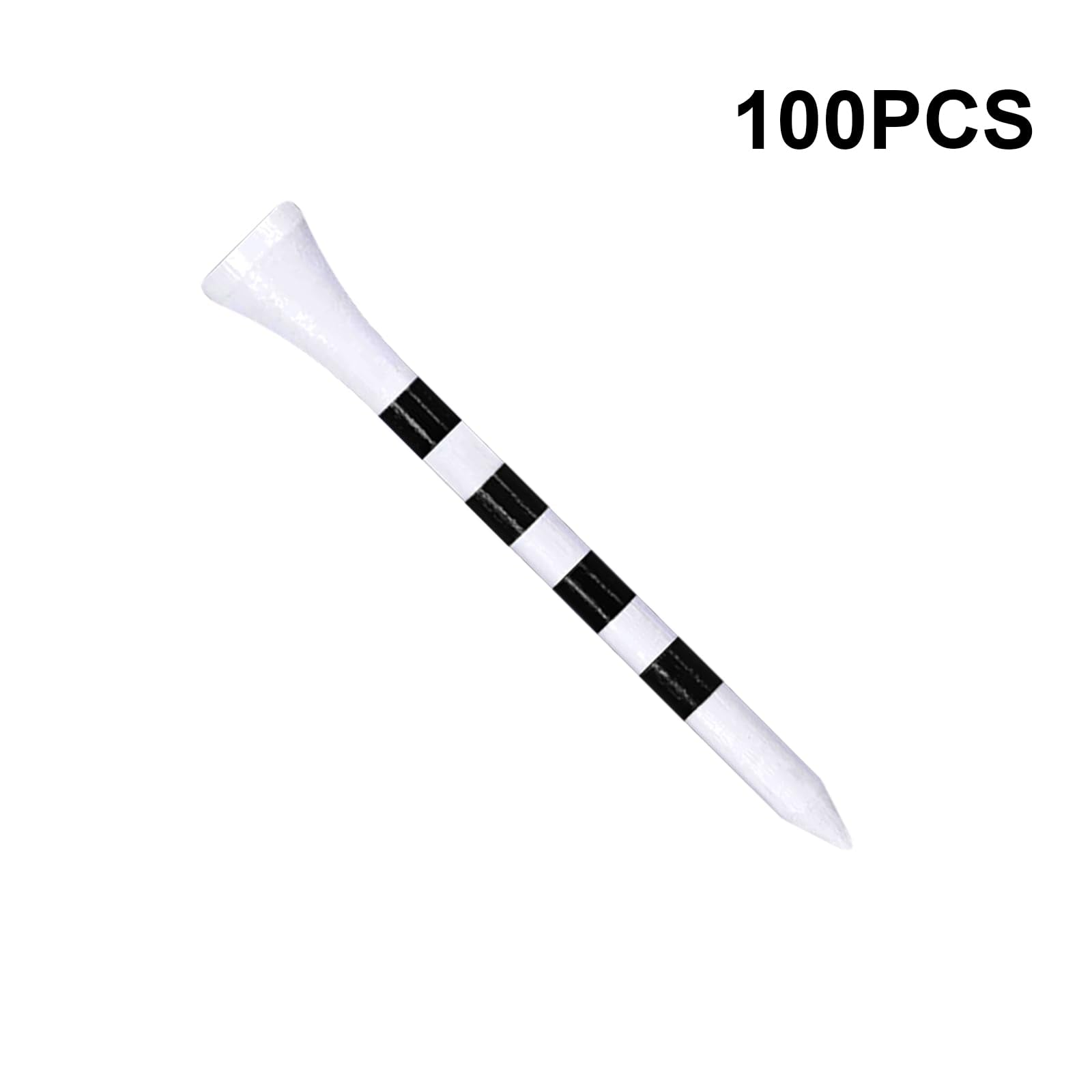Zivisk Wooden Golf Tees 2-3/4 Inch 100 Count, 2.75'' Long Golf Wood Bamboo Tees(White,70Mm)