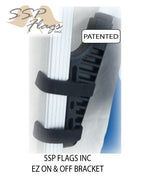 Ssp Flags Handicap Small 6In.X9In. Golf Cart Flag Ez On & Off Bracket