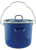 Camp Pot Enamel Pot With Metal Bail Handle, 4 Quart, Blue