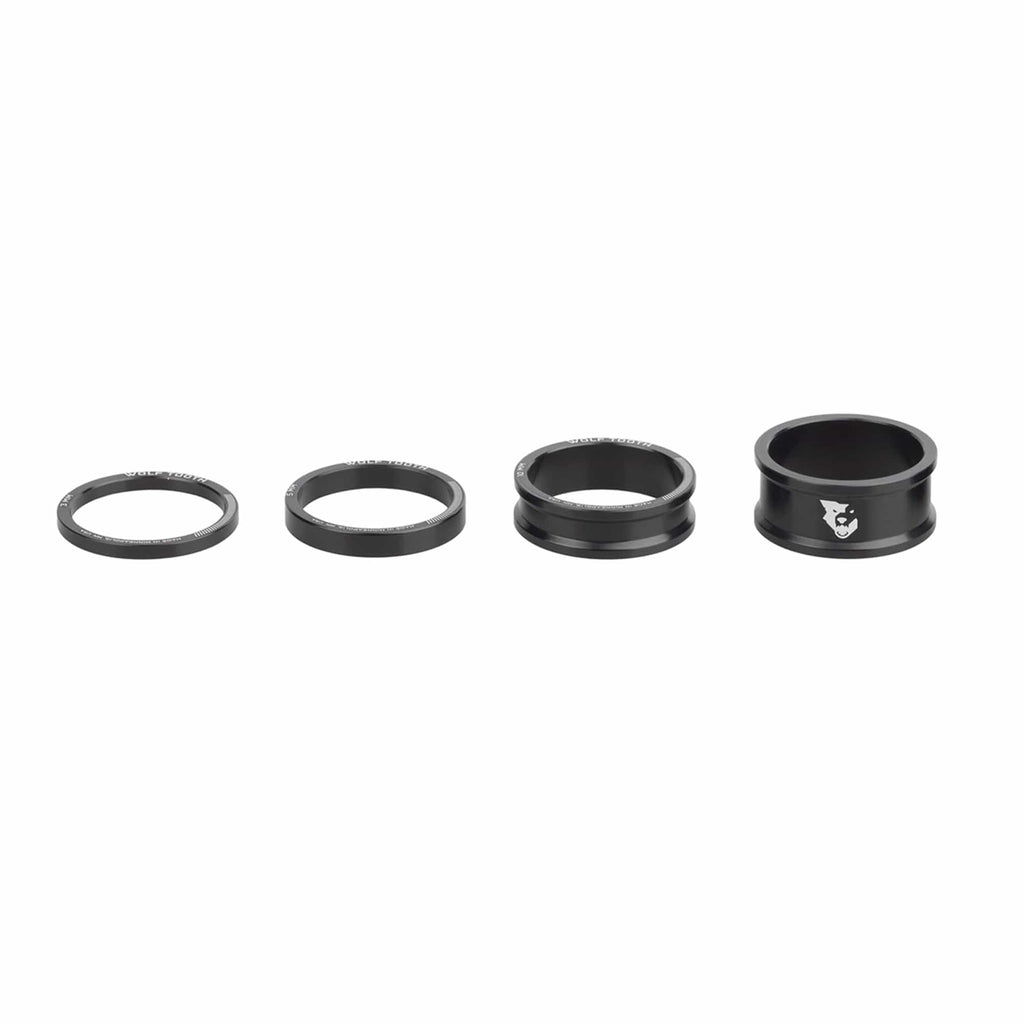 Wolf Tooth Precision Anodized Headset Spacers (Orange, 3, 5, 10, & 15Mm)