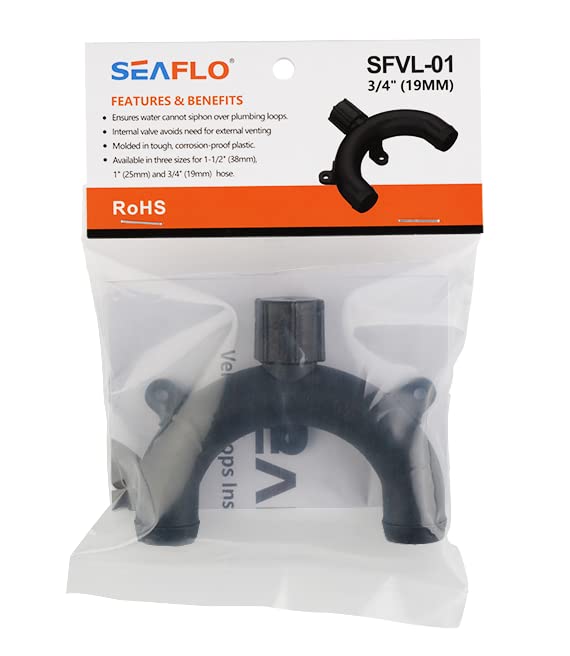 Seaflo Vented Loop Choose Size And Pack Quantity (3/4'', 2-Pack)