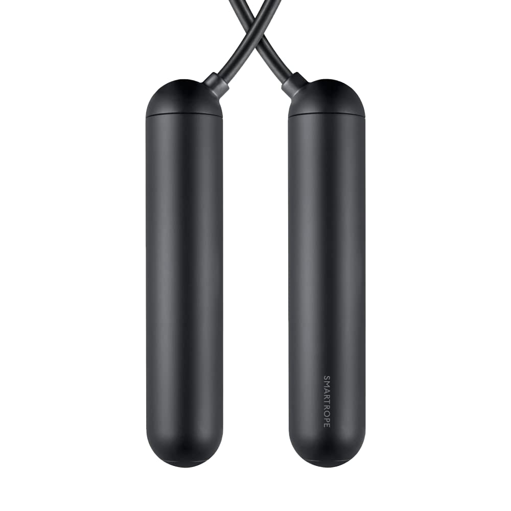 [Tangram Factory] Smart Rope - Led Embedded Jump Rope (Black, Medium)