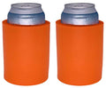 Blank Thick Foam Old School Can Cooler (2 Pack, Orange)