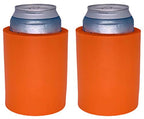 Blank Thick Foam Old School Can Cooler (2 Pack, Orange)