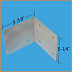 Dock Edge Stationary Dock Corner Plate, Galvanized, 7/16'' Holes For 3/8'' Carriage Bolts, Grey