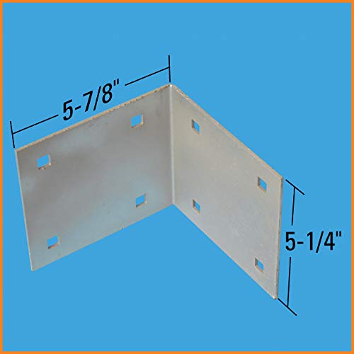 Dock Edge Stationary Dock Corner Plate, Galvanized, 7/16'' Holes For 3/8'' Carriage Bolts, Grey