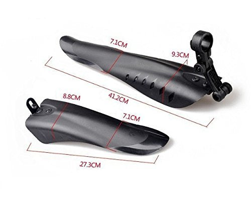 Bluesunshine Adjustable Road Mountain Bike Bicycle Cycling Tire Frontrear Mud Guards Mudguard Fenders Set (Black)