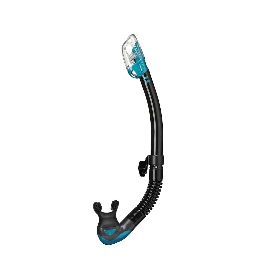 Tusa Sp-0101 Hyperdry Elite Ii Scuba Diving Snorkel, Black/Ocean Green