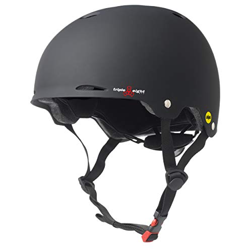 Triple Eight Gotham Dual Certified Mips Skateboard And Bike Helmet, Black Matte, Small / Medium