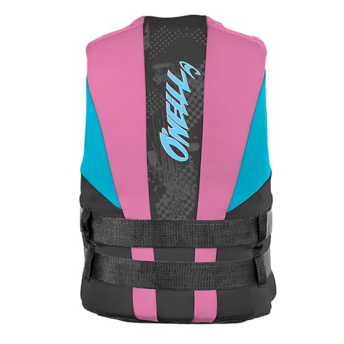O'Neill Youth Reactor Uscg Life Vest, Black/Pet/Turquoise, 1Sz