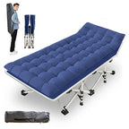 Nesdcc Camping Cot With Mattress Comfortable And Sturdy Load Up To 450Lb Cots For Sleeping Camping Bed Folding Cot With Carry Ba