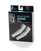 Pga Tour Standard Solar Block Golf Sleeves, 2 Count, Caviar, Large/X Large