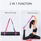 Yogaer Yoga Mat Carrier Strap, Adjustable Thick Straps Sling For Carrying Large Mats, Stretching Band