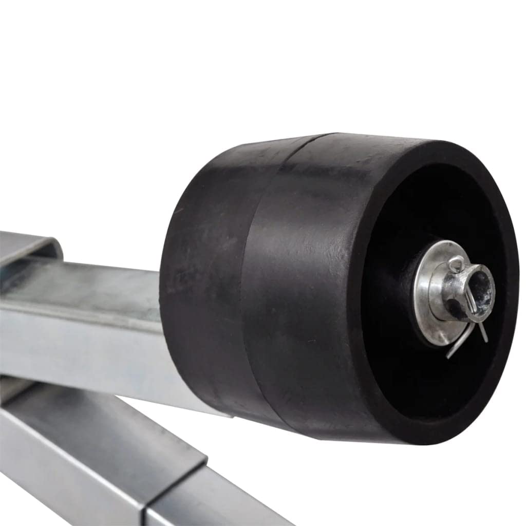 Vidaxl Adjustable Boat Trailer Bottom Support Bracket With Keel Rollers - Zinc-Coated Steel Holder Suitable For Boats From 2' 7'