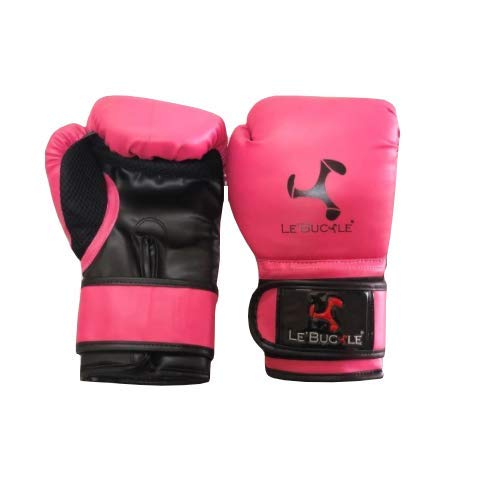 Le Buckle Training Gloves Boxing, Sparring, Punching Workout Exercise Gloves Pink(10 Oz)