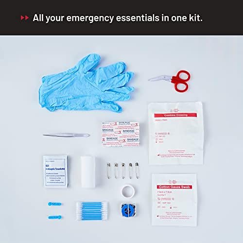 Surviveware 45 Piece Mini First Aid Kit For Travel Camping Gear, Survival Kits, And Home Essentials