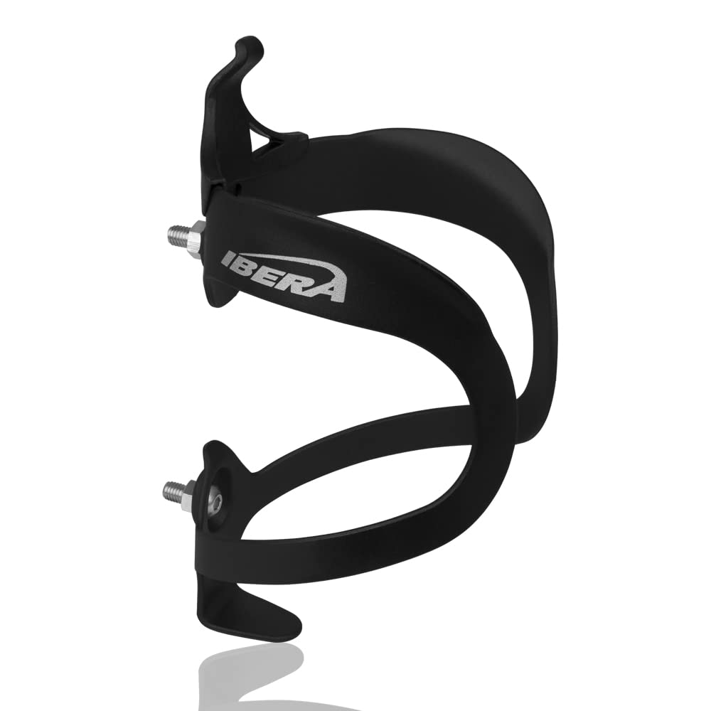 Ibera Bicycle Lightweight Aluminum Water Bottle Cage, Black