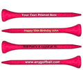 100 Count Personalized 2 3/4'' Pink Wooden Golf Tees Upload Your Own Text