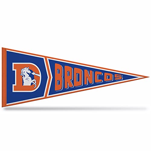 Rico Industries Nfl Football Denver Broncos Retro - Alt 12'' X 30'' Felt Wall D  Cor Pennant - Great For Home/Bed Room/Man Cave