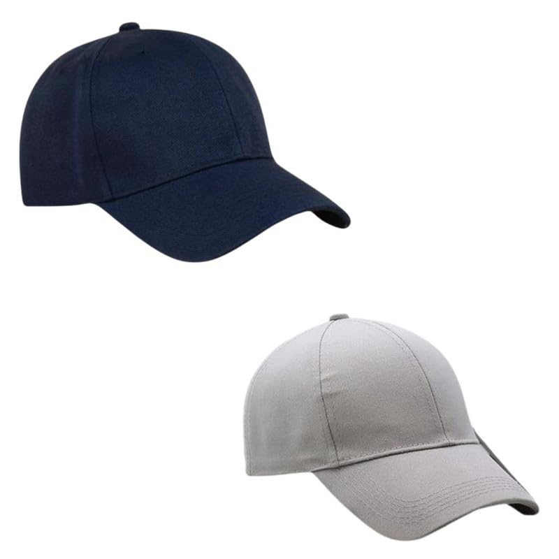 Nrd Fashions Brand Stylish Cotton Baseball Summer Sports Gym Dance Caps For Men, Women,Protection Blue, Grey