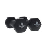 Body Sport Neoprene Dumbbell, Black, 3 Lb. Pair - Dumbbell For Exercises - Strength Training Equipment - Neoprene Dumbbell - Hom