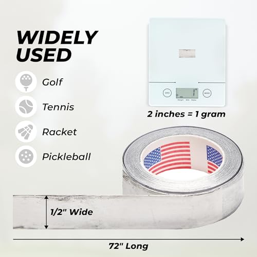 Unique Sports Golf Lead Tape 1/2-Inch Wide X 72'' Long